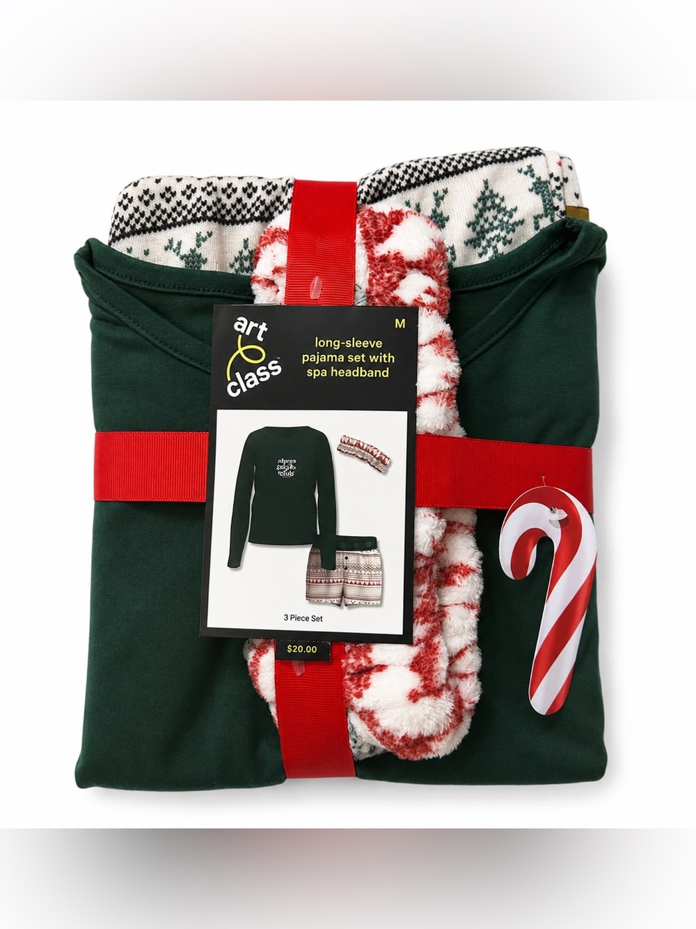 Art Class Girls Holiday Pajama Set Spa Headband Size Medium NWT Holliday pjs NWT